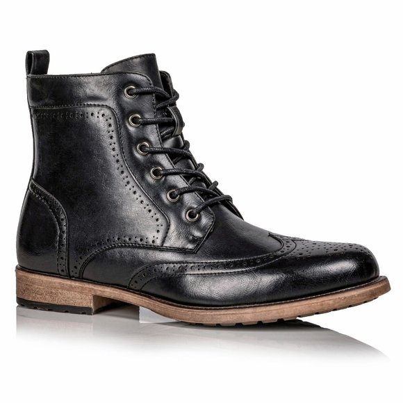 Black Men\'s Lace Up Wing Tip Dress Oxford Fashion Casual Boot main image 4